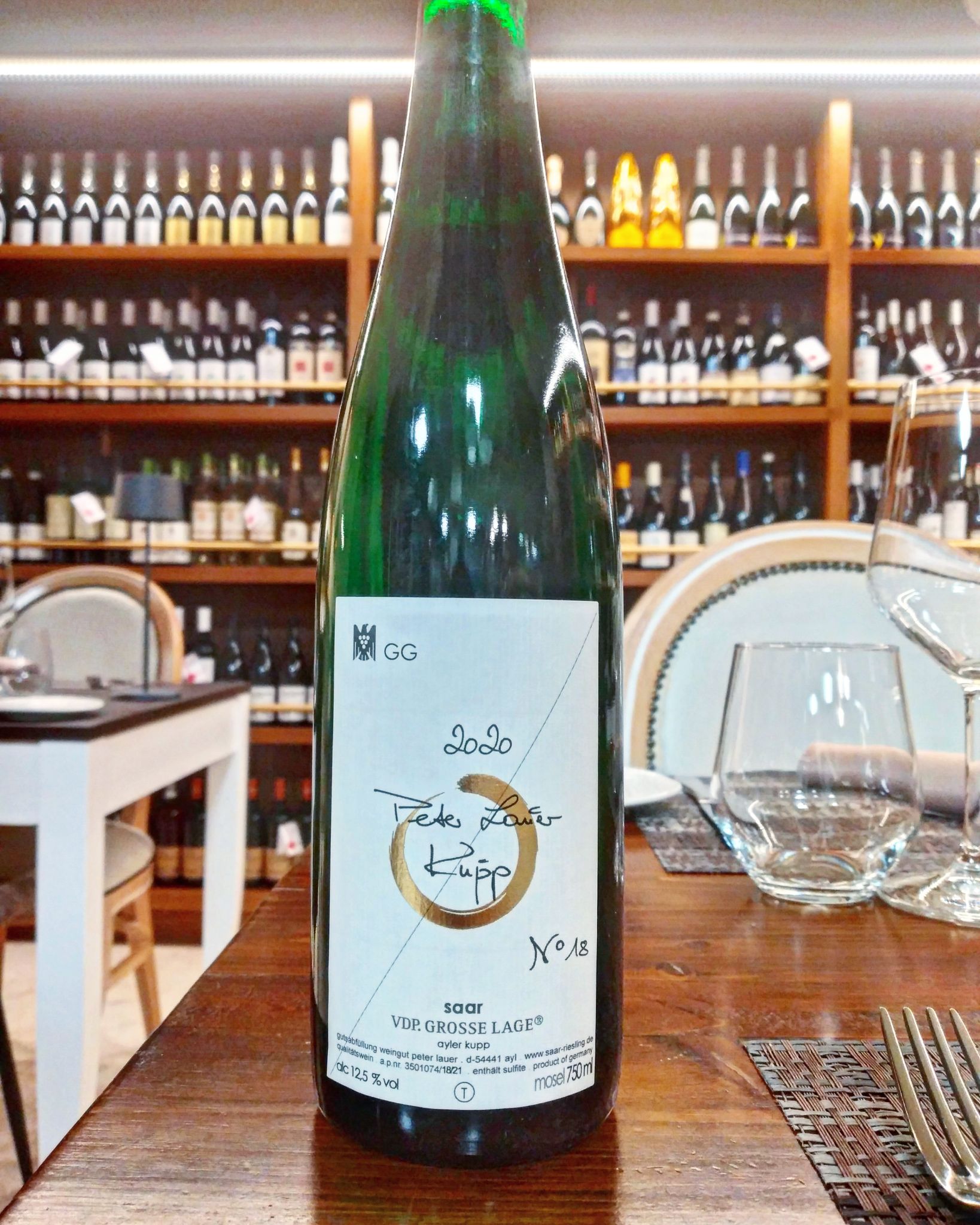 Etichetta dalla carta dei vini di Sapore è Sapere