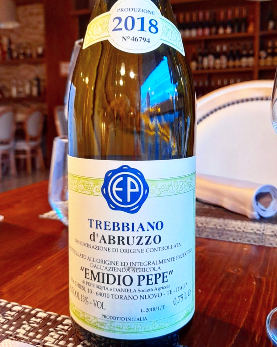 Etichetta dalla carta dei vini di Sapore è Sapere